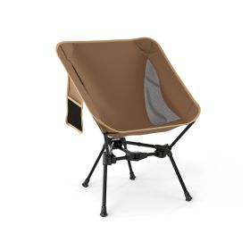 Portable Camping Chair with Compact Carrying Bag for Hiking & Trip (Color: Coffee, Type: Camping Chairs)
